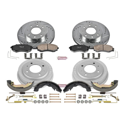 PowerStop Front & Rear Z23 Evolution Sport Brake Kit | Hyundai Elantra (98-00) (K15157DK)