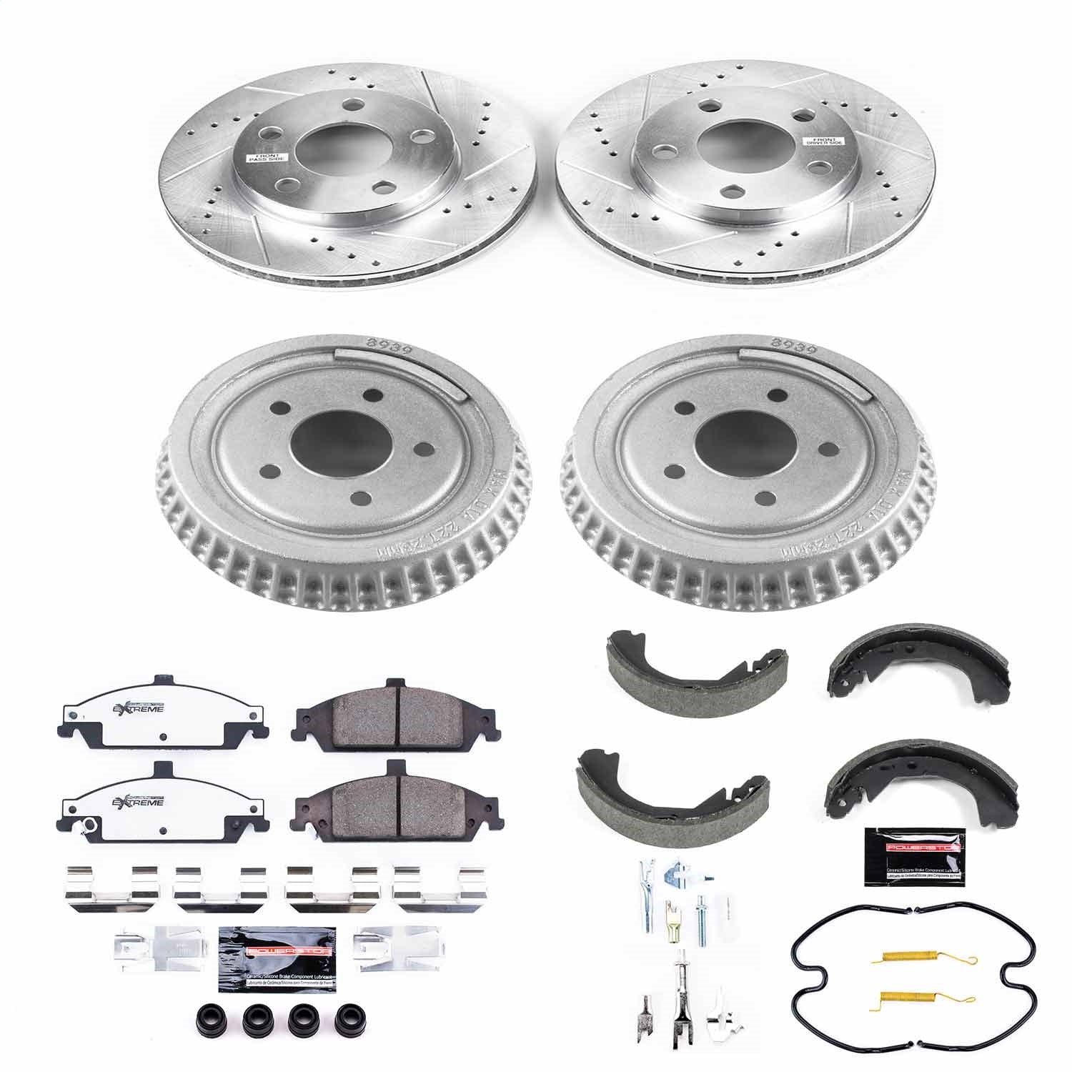PowerStop Front & Rear Z26 Street Warrior Brake Kit | Chevrolet Classic (04-05) (K15161DK-26)
