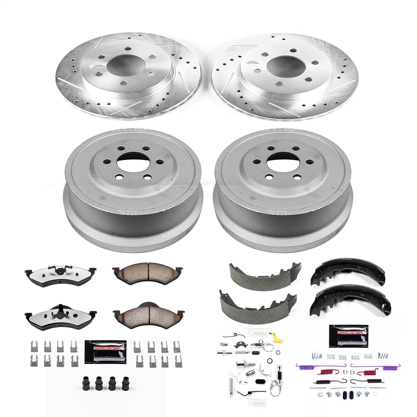 PowerStop Front & Rear Z36 Truck & Tow Brake Kit | Dodge Durango (01-02) (K15164DK-36)
