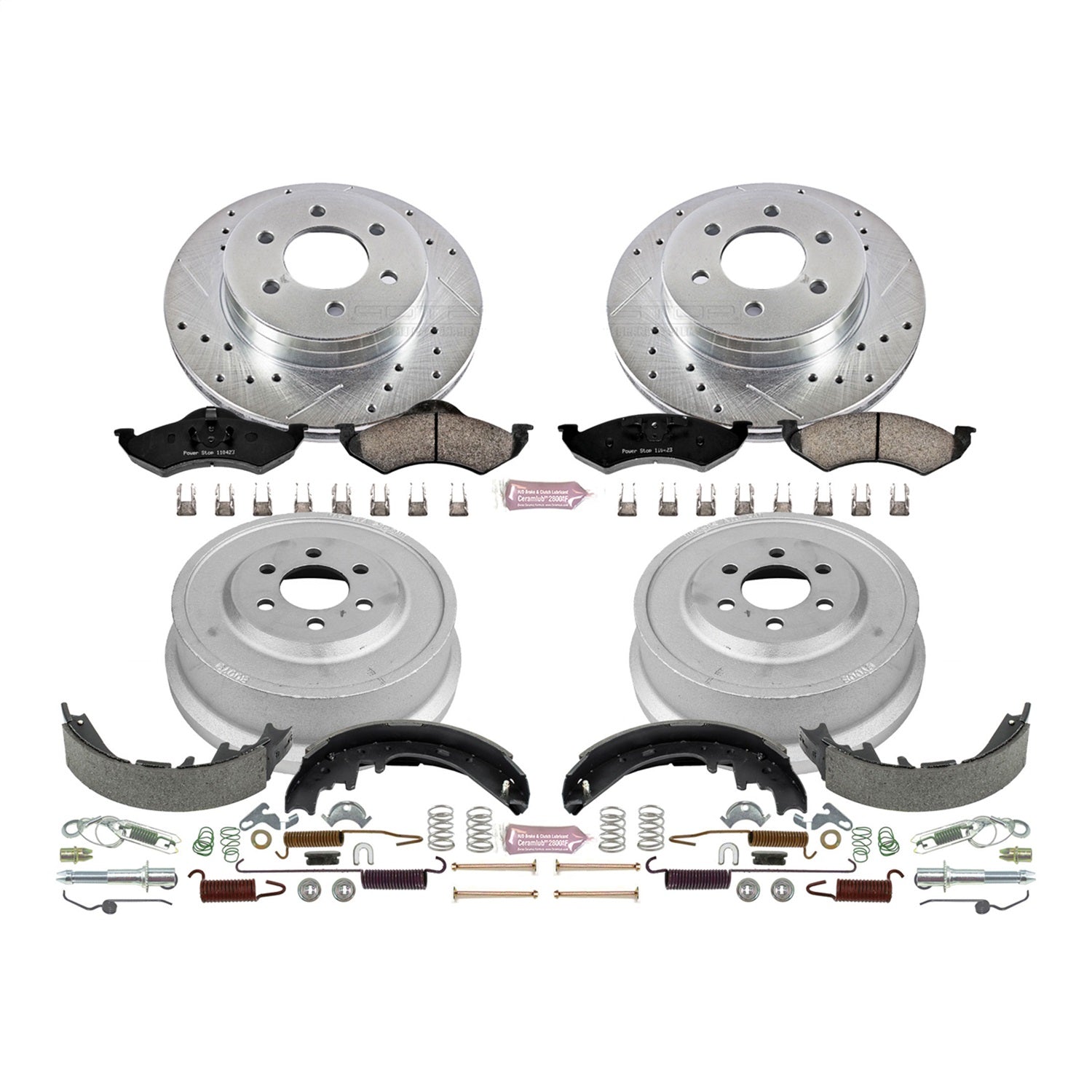 PowerStop Front & Rear Z23 Evolution Sport Brake Kit | Dodge Durango (01-02) (K15164DK)