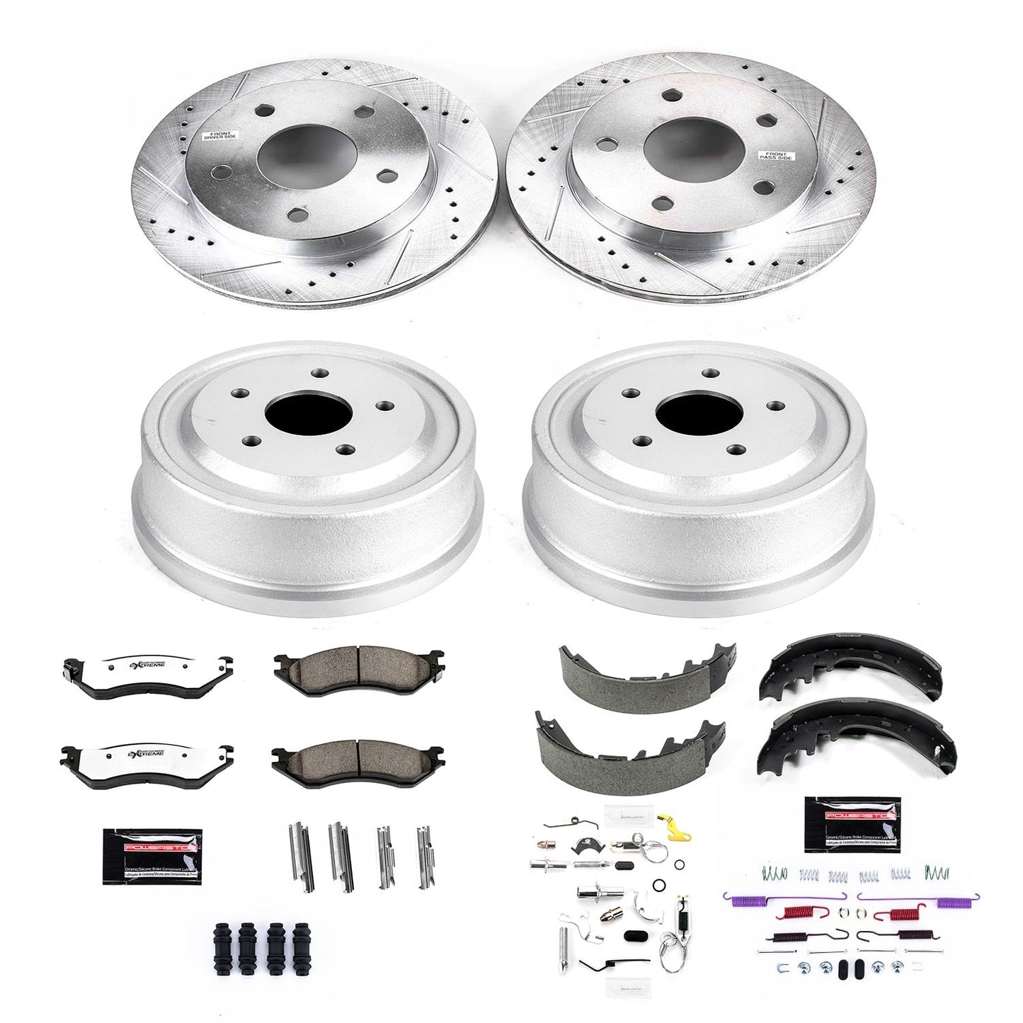 PowerStop Front & Rear Z36 Truck & Tow Brake Kit | Dodge Ram 1500 (00-01) (K15165DK-36)