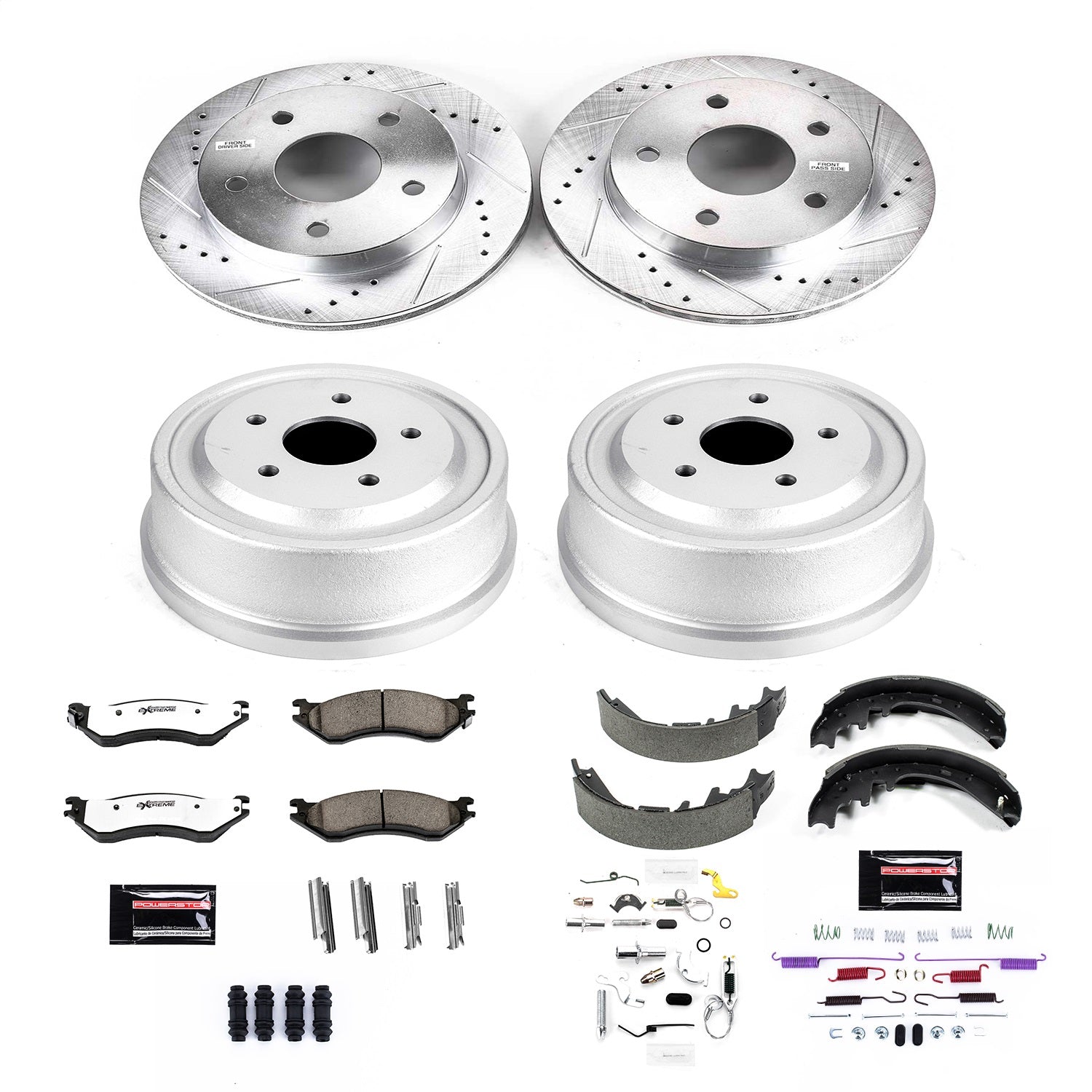 PowerStop Front & Rear Z36 Truck & Tow Brake Kit | Dodge Ram 1500 (00-01) (K15165DK-36)