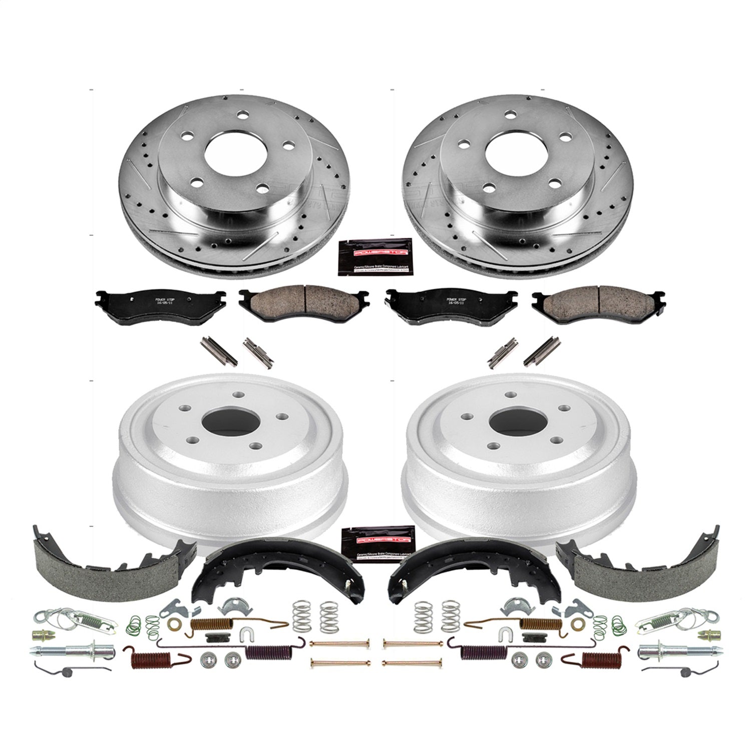 PowerStop Front & Rear Z23 Evolution Sport Brake Kit | Dodge Ram 1500 (00-01) (K15165DK)