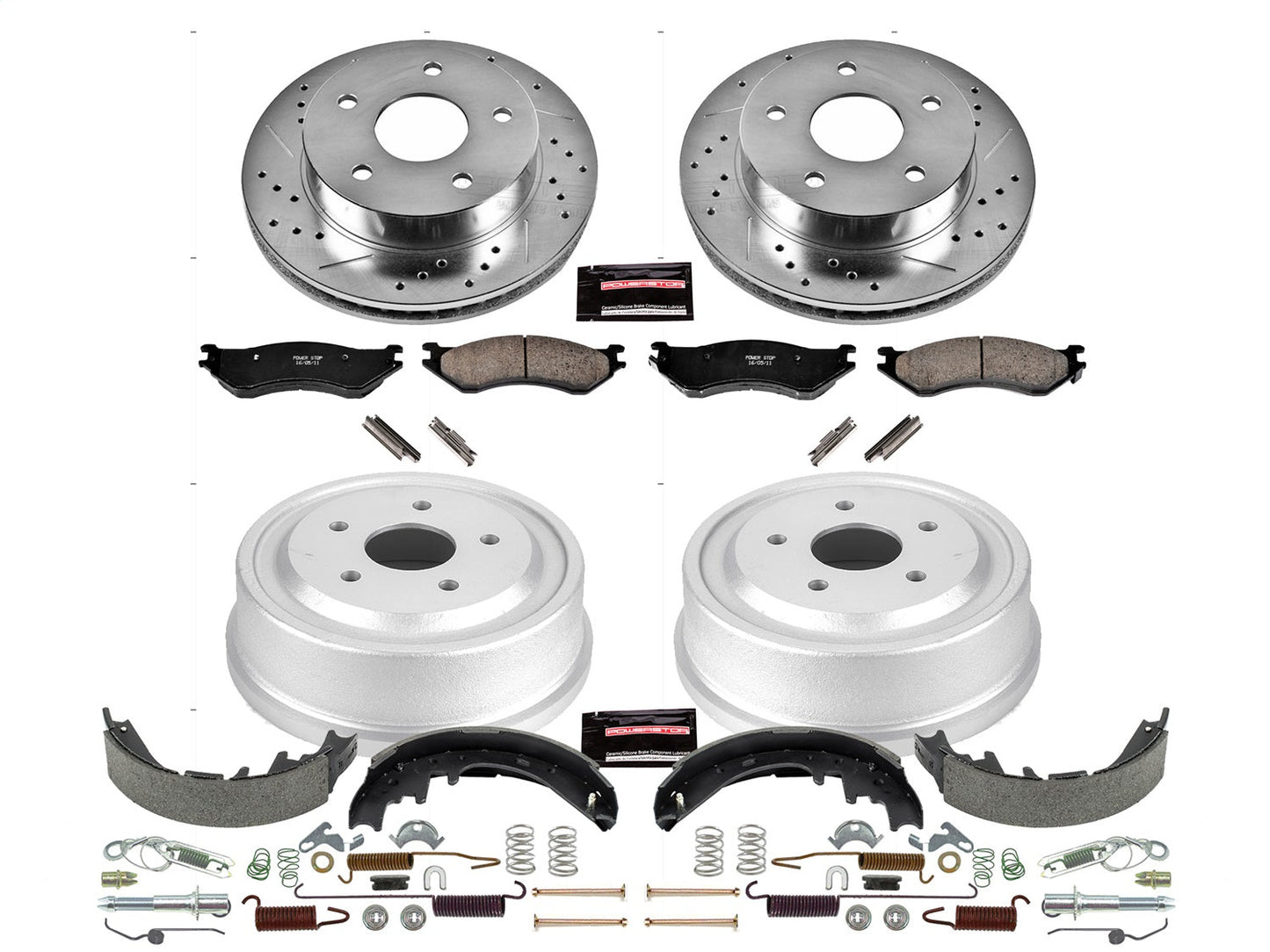 PowerStop Front & Rear Z23 Evolution Sport Brake Kit | Dodge Ram 1500 (00-01) (K15166DK)