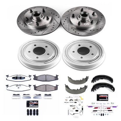 PowerStop Front & Rear Z36 Truck & Tow Brake Kit | Ford E-150 (97-99) (K15170DK-36)