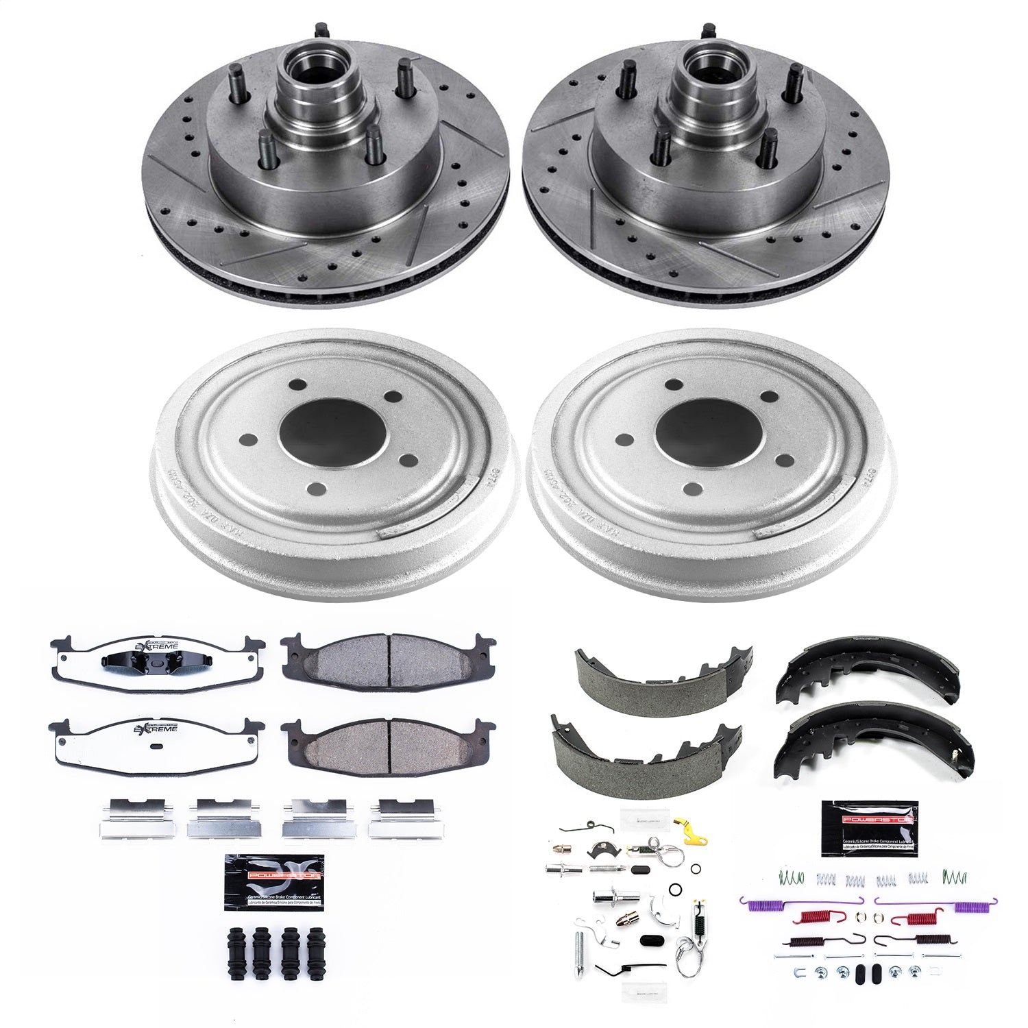 PowerStop Front & Rear Z36 Truck & Tow Brake Kit | Ford E-150 (97-99) (K15171DK-36)