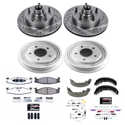 PowerStop Front & Rear Z36 Truck & Tow Brake Kit | Ford E-150 (97-99) (K15171DK-36)