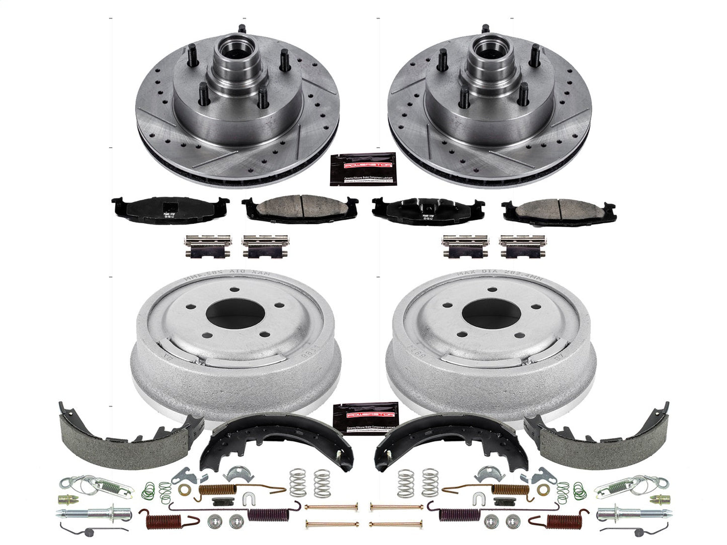 PowerStop Front & Rear Z23 Evolution Sport Brake Kit | Ford E-150 (97-99) (K15171DK)