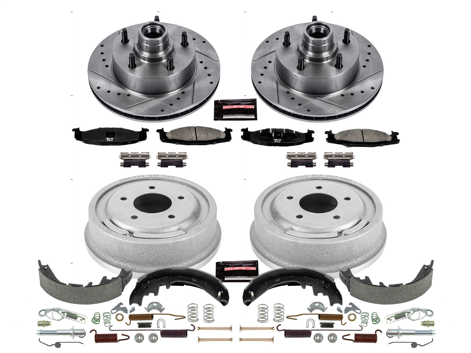 PowerStop Front & Rear Z23 Evolution Sport Brake Kit | Ford E-150 (97-99) (K15171DK)