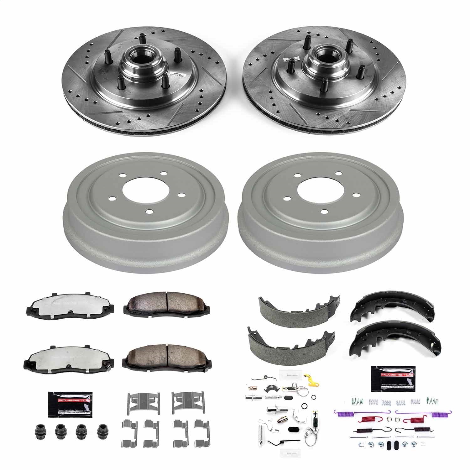 PowerStop Front & Rear Z36 Truck & Tow Brake Kit | Ford F-150 (97-98) (K15174DK-36)
