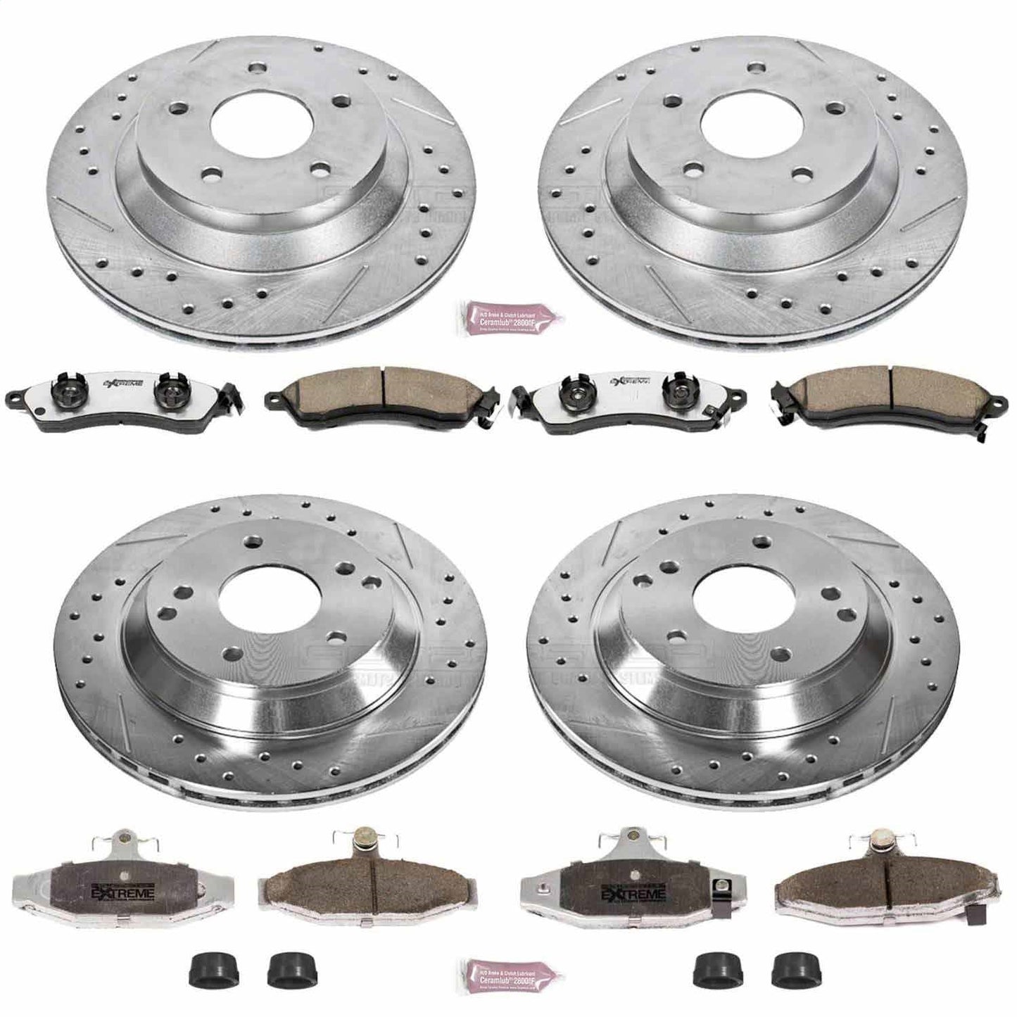 PowerStop Front & Rear Z26 Street Warrior Brake Kit | Chevrolet Corvette (88-95) (K1518-26)