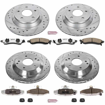 PowerStop Front & Rear Z26 Street Warrior Brake Kit | Chevrolet Corvette (88-95) (K1518-26)
