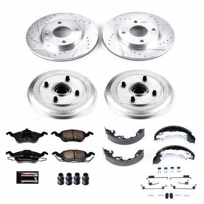 PowerStop Front & Rear Z23 Evolution Sport Brake Kit | Ford Focus (00-04) (K15191DK)