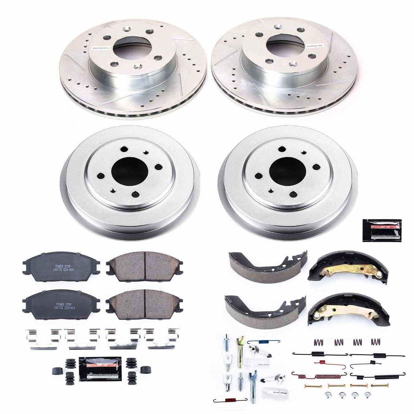 PowerStop Front & Rear Z23 Evolution Sport Brake Kit | Hyundai Accent (03) (K15196DK)