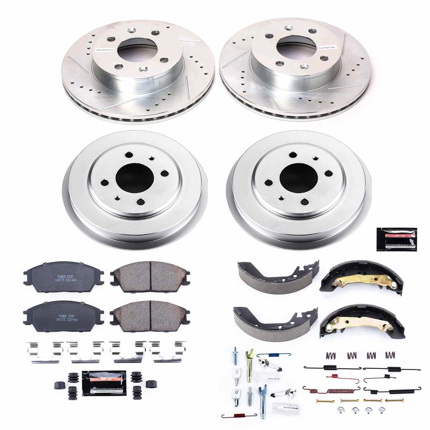 PowerStop Front & Rear Z23 Evolution Sport Brake Kit | Hyundai Accent (03) (K15196DK)