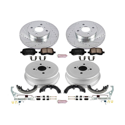 PowerStop Front & Rear Z23 Evolution Sport Brake Kit | Toyota Corolla (00-02) (K15197DK)