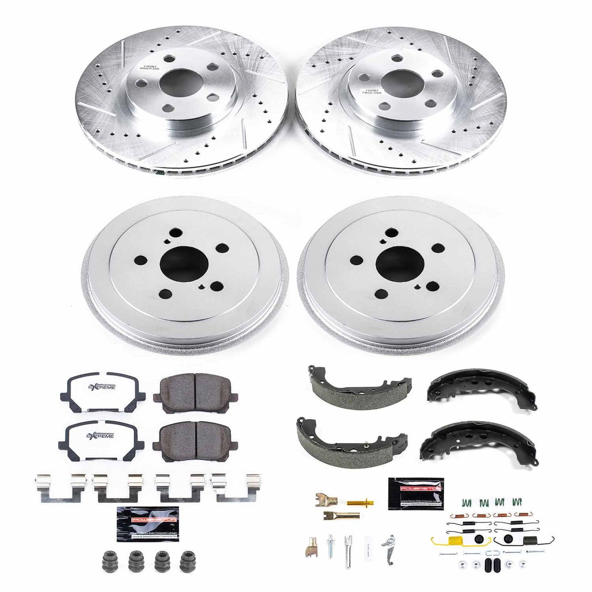 PowerStop Front & Rear Z26 Street Warrior Brake Kit | Toyota Corolla (04-08) (K15200DK-26)