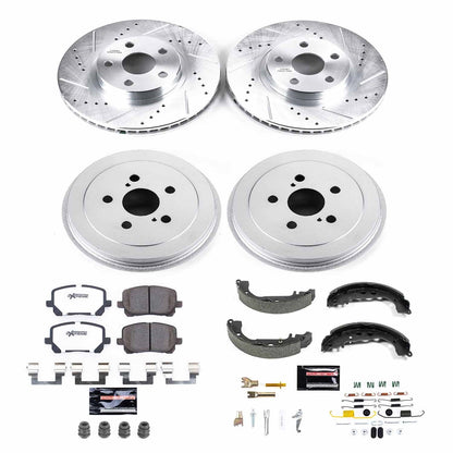 PowerStop Front & Rear Z26 Street Warrior Brake Kit | Toyota Corolla (04-08) (K15200DK-26)