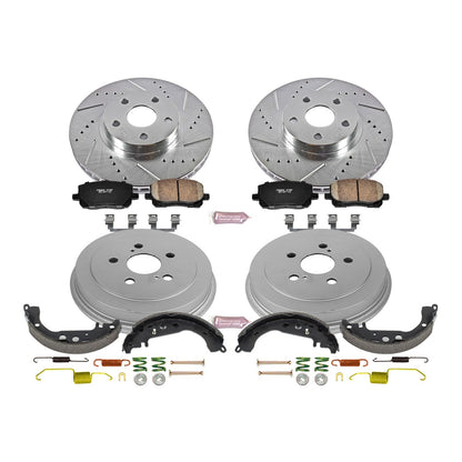 PowerStop Front & Rear Z23 Evolution Sport Brake Kit | Toyota Corolla (04-08) (K15200DK)