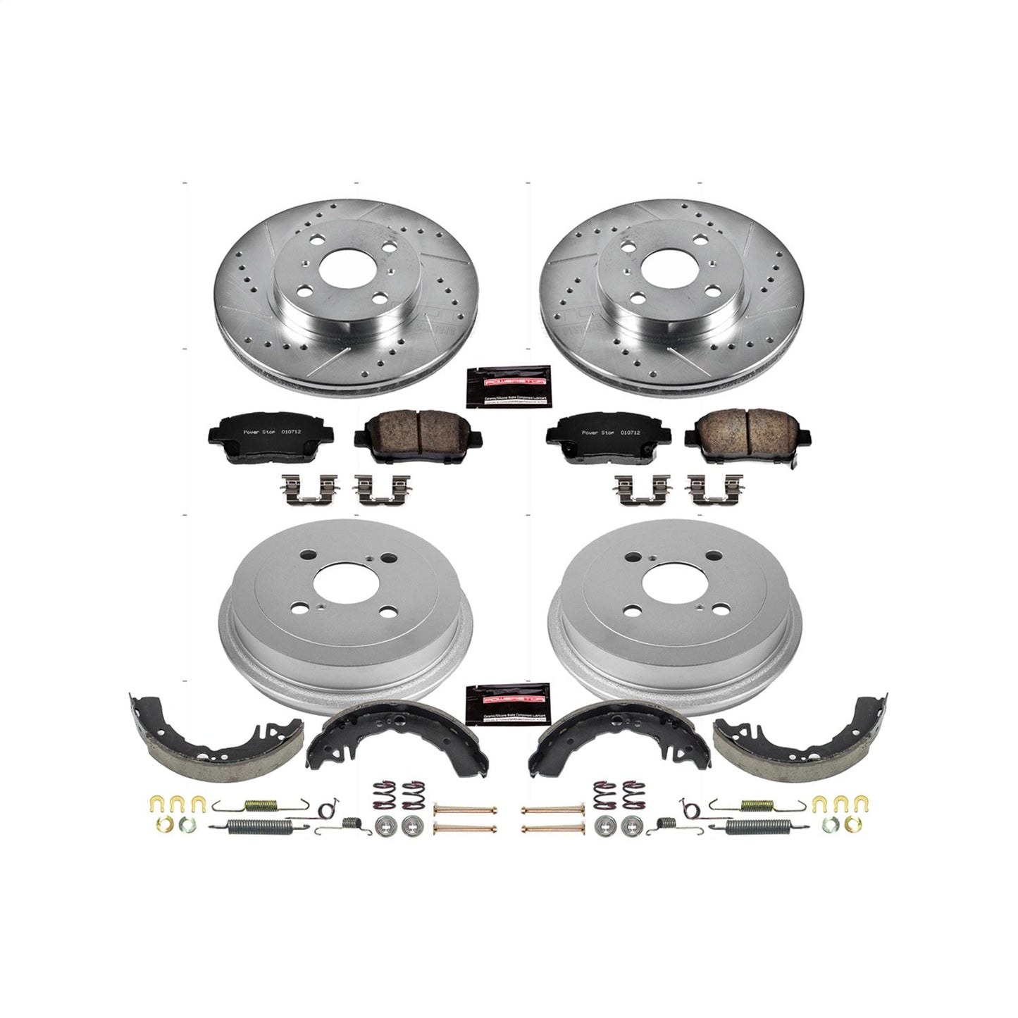 PowerStop Front & Rear Z23 Evolution Sport Brake Kit | Toyota Echo (01-05) (K15204DK)