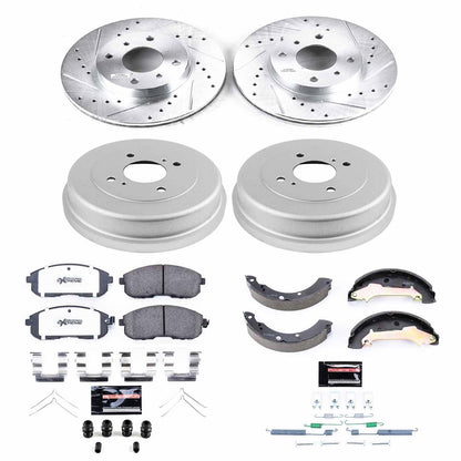 PowerStop Front & Rear Z26 Street Warrior Brake Kit | Nissan Altima (00-01) (K15207DK-26)