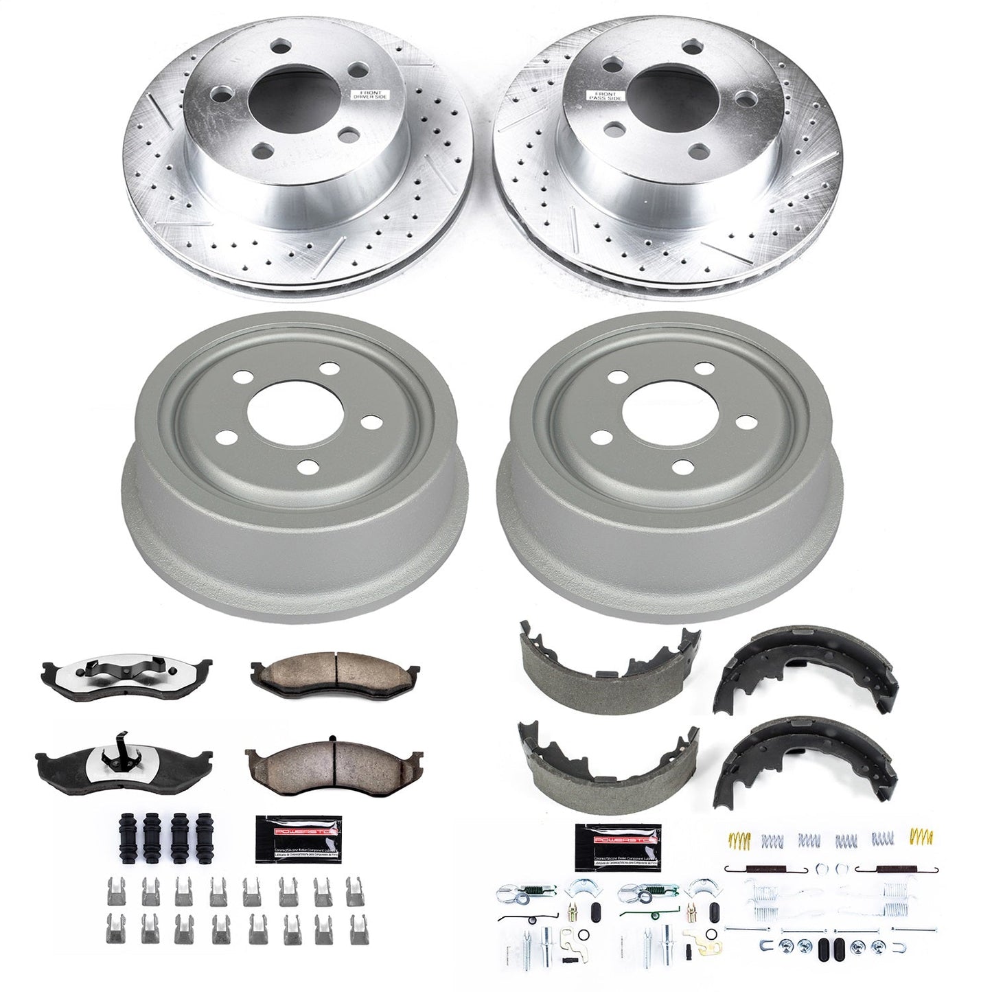 PowerStop Front & Rear Z36 Truck & Tow Brake Kit | Jeep Wrangler (01-06) (K15215DK-36)