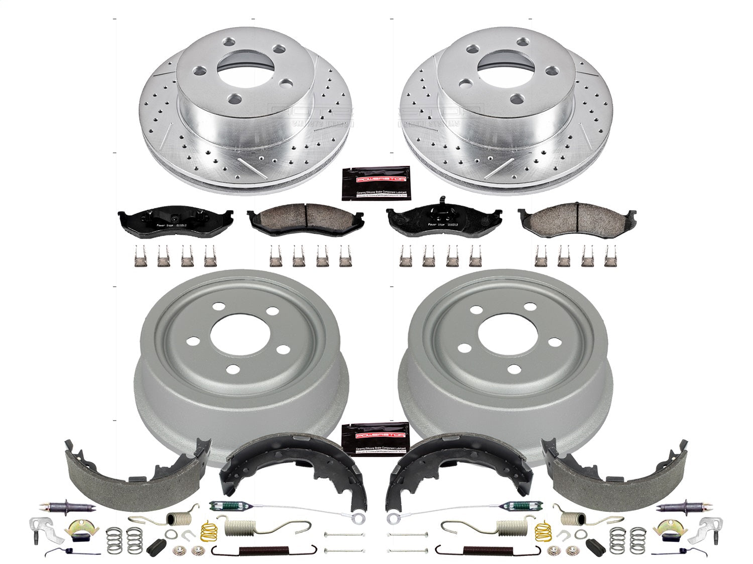 PowerStop Front & Rear Z23 Evolution Sport Brake Kit | Jeep Wrangler (01-06) (K15215DK)