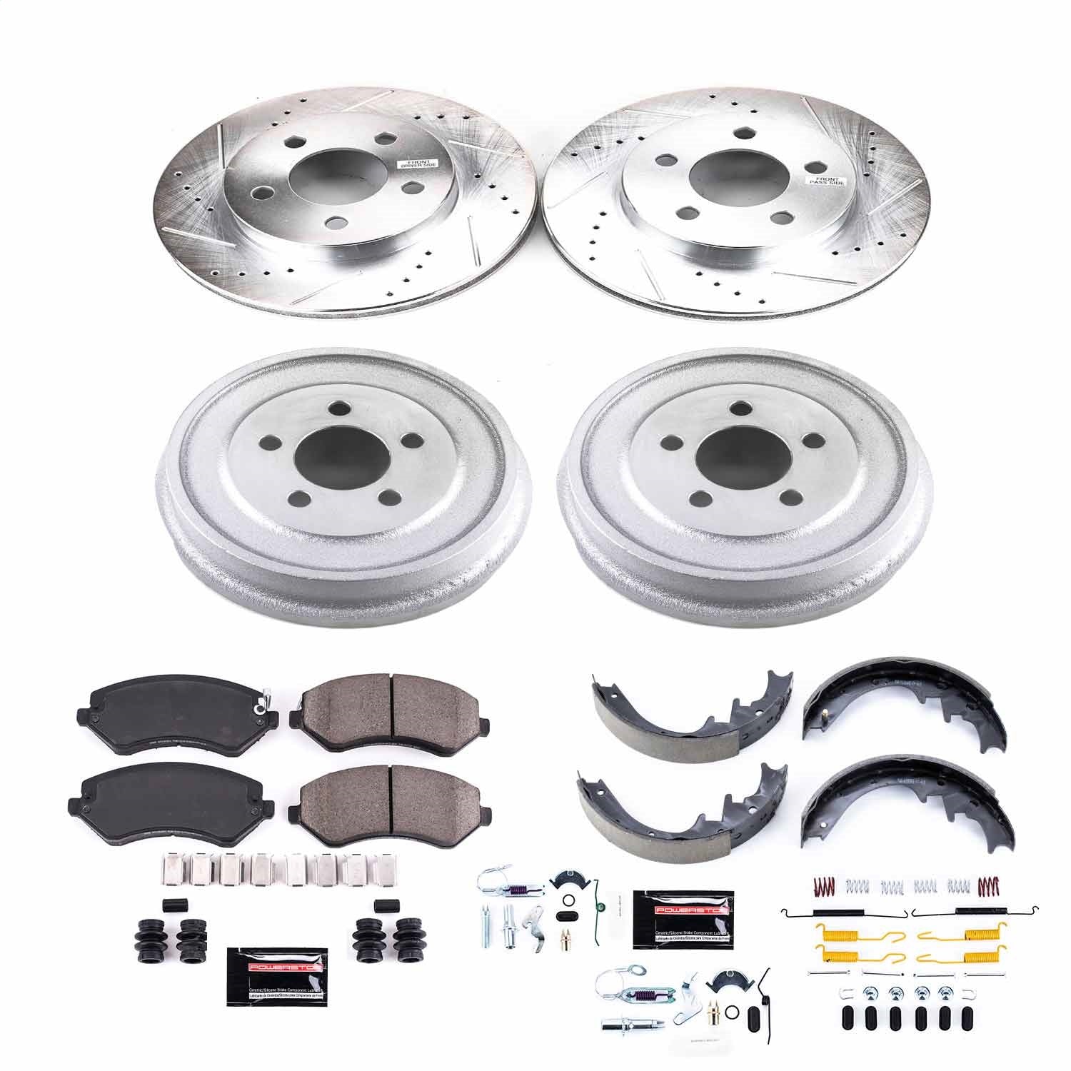 PowerStop Front & Rear Z23 Evolution Sport Brake Kit | Jeep Liberty (02) (K15216DK)