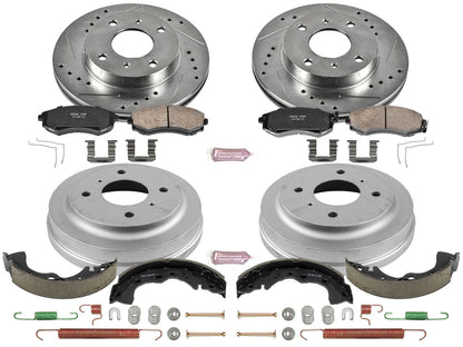 PowerStop Front & Rear Z23 Evolution Sport Brake Kit | Nissan Sentra (02-06) (K15217DK)