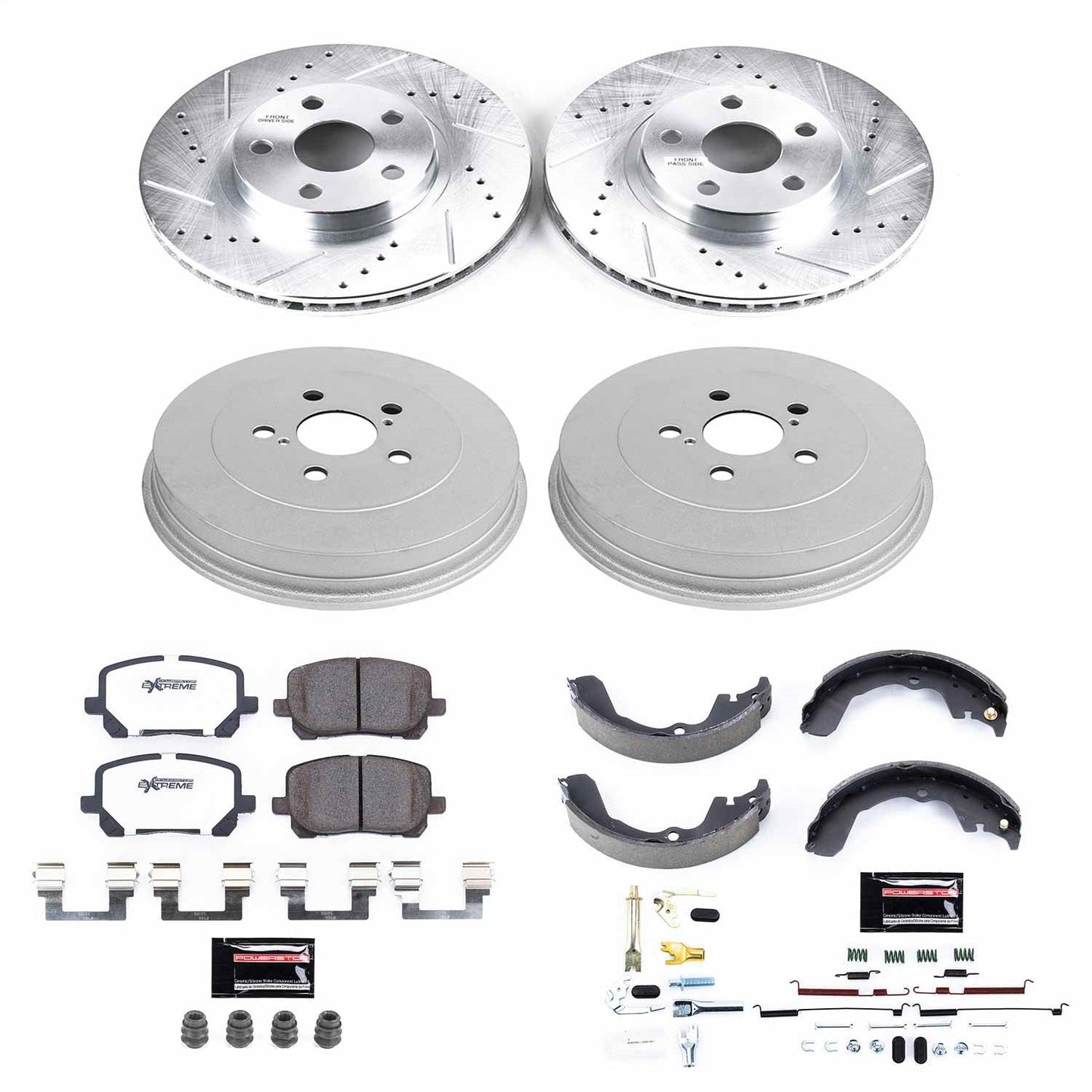 PowerStop Front & Rear Z26 Street Warrior Brake Kit | Pontiac Vibe (03-08) (K15220DK-26)