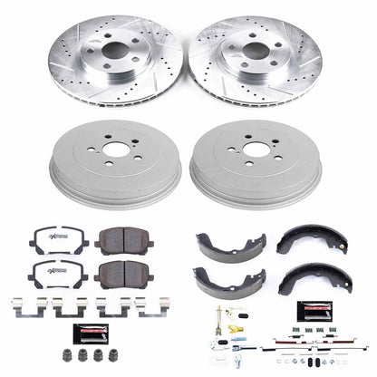 PowerStop Front & Rear Z26 Street Warrior Brake Kit | Pontiac Vibe (03-08) (K15220DK-26)