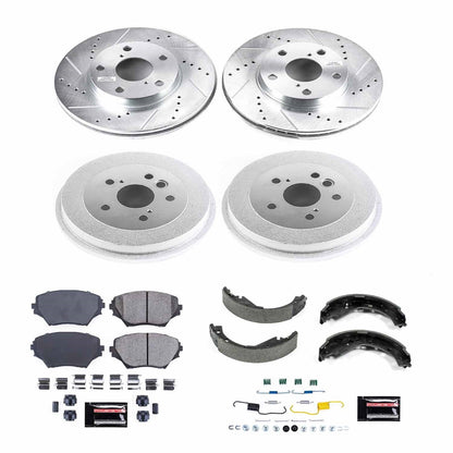 PowerStop Front & Rear Z23 Evolution Sport Brake Kit | Toyota RAV4 (03) (K15229DK)