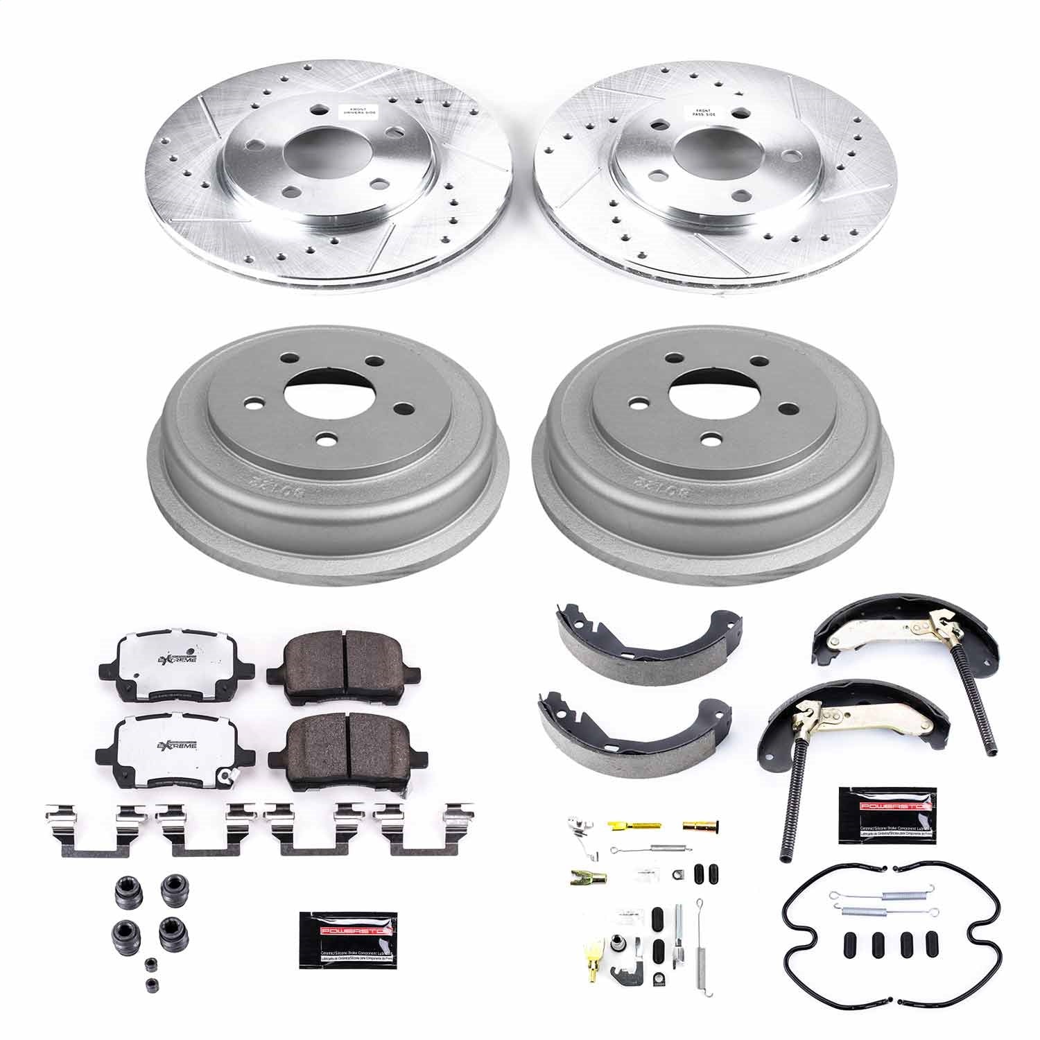 PowerStop Front & Rear Z26 Street Warrior Brake Kit | Chevrolet Malibu (05-07) (K15239DK-26)
