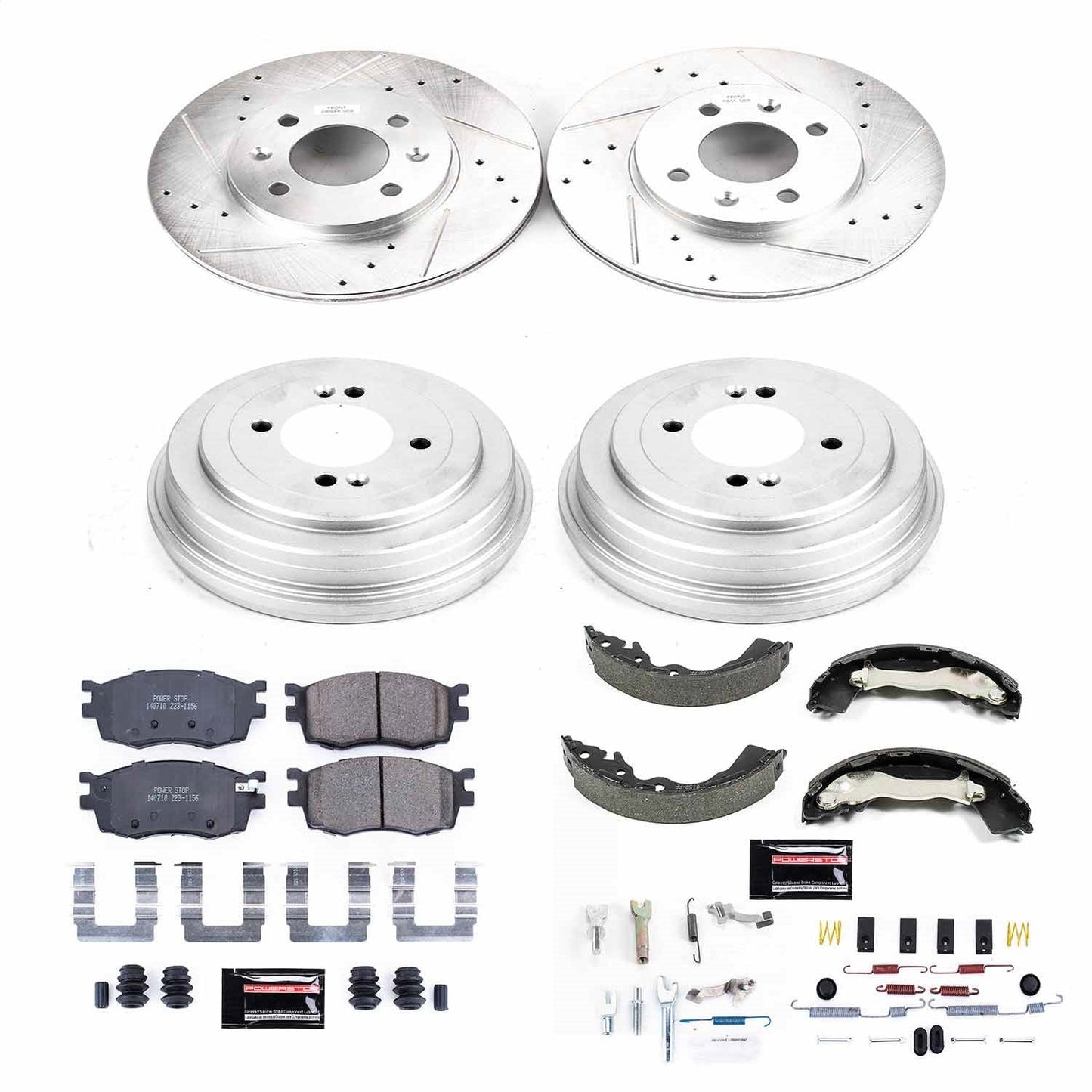 PowerStop Front & Rear Z23 Evolution Sport Brake Kit | Hyundai Accent (06-11) (K15240DK)