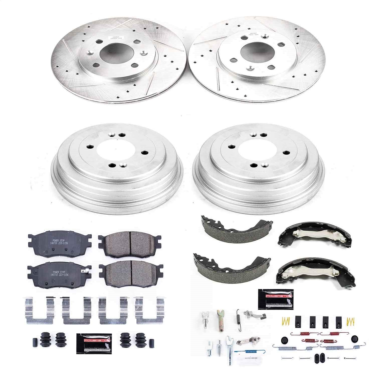 PowerStop Front & Rear Z23 Evolution Sport Brake Kit | Hyundai Accent (06-11) (K15240DK)