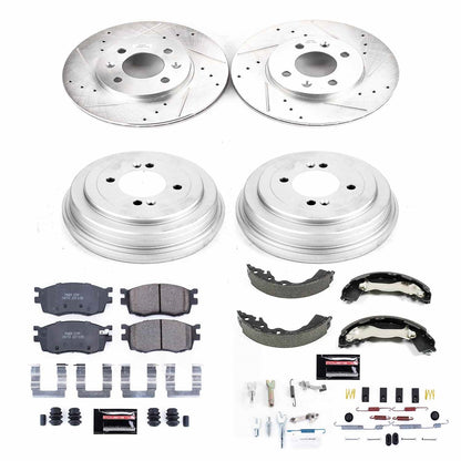 PowerStop Front & Rear Z23 Evolution Sport Brake Kit | Hyundai Accent (06-11) (K15240DK)
