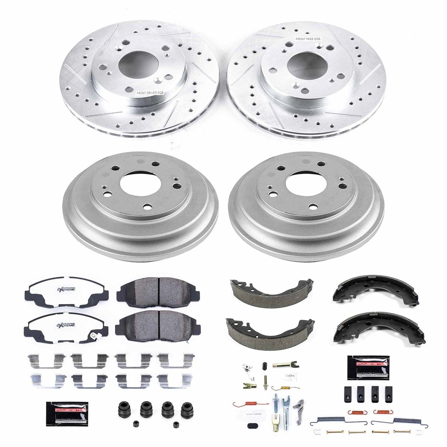 PowerStop Front & Rear Z26 Street Warrior Brake Kit | Honda Civic (06-11) (K15241DK-26)