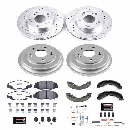 PowerStop Front & Rear Z26 Street Warrior Brake Kit | Honda Civic (06-11) (K15241DK-26)