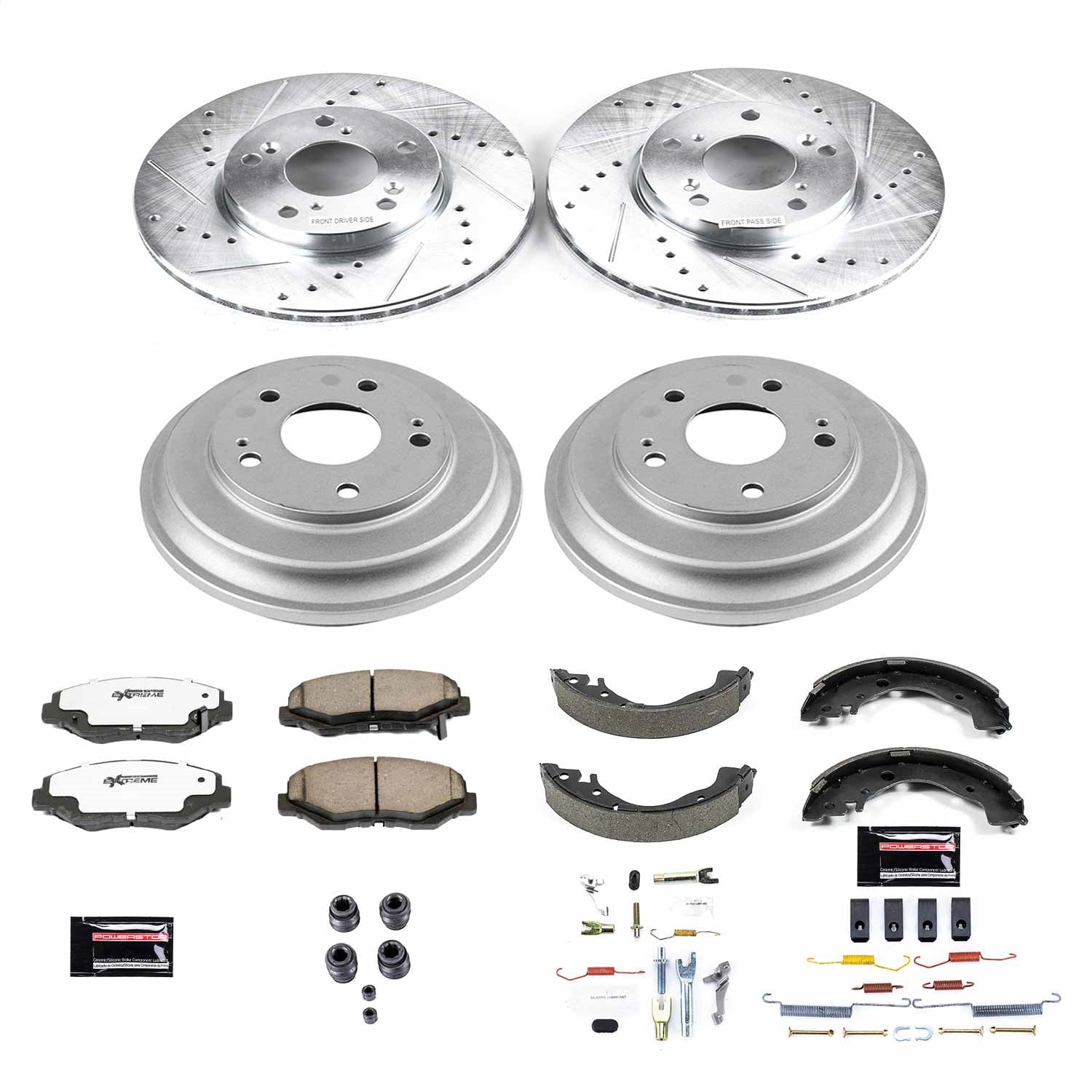 PowerStop Front & Rear Z26 Street Warrior Brake Kit | Honda Civic (13-15) (K15243DK-26)