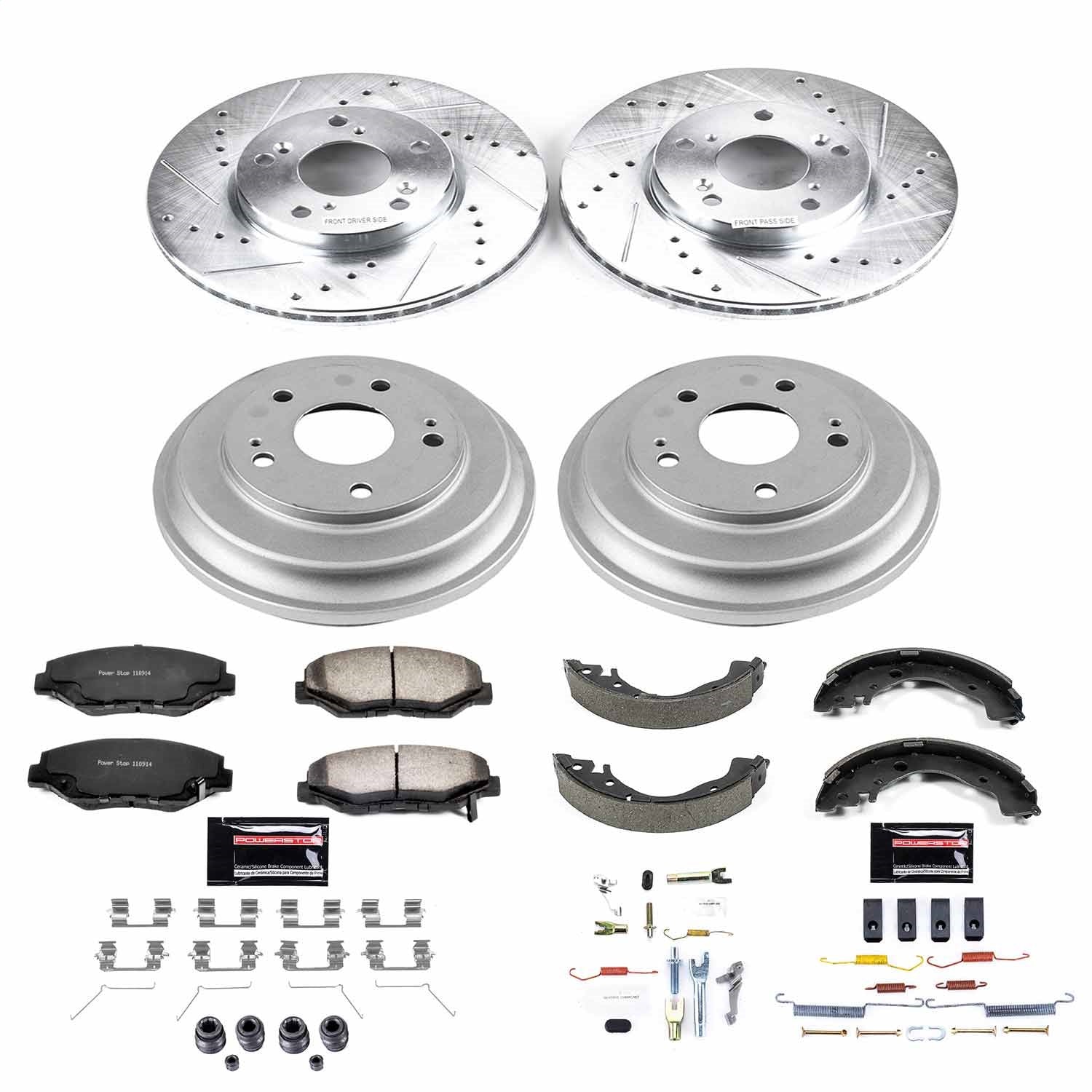 PowerStop Front & Rear Z36 Truck & Tow Brake Kit | Honda Civic (13-15) (K15243DK-36)