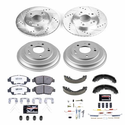 PowerStop Z26 Street Warrior Front & Rear Brake Kit | Honda Civic (13-15) (K15244DK-26)