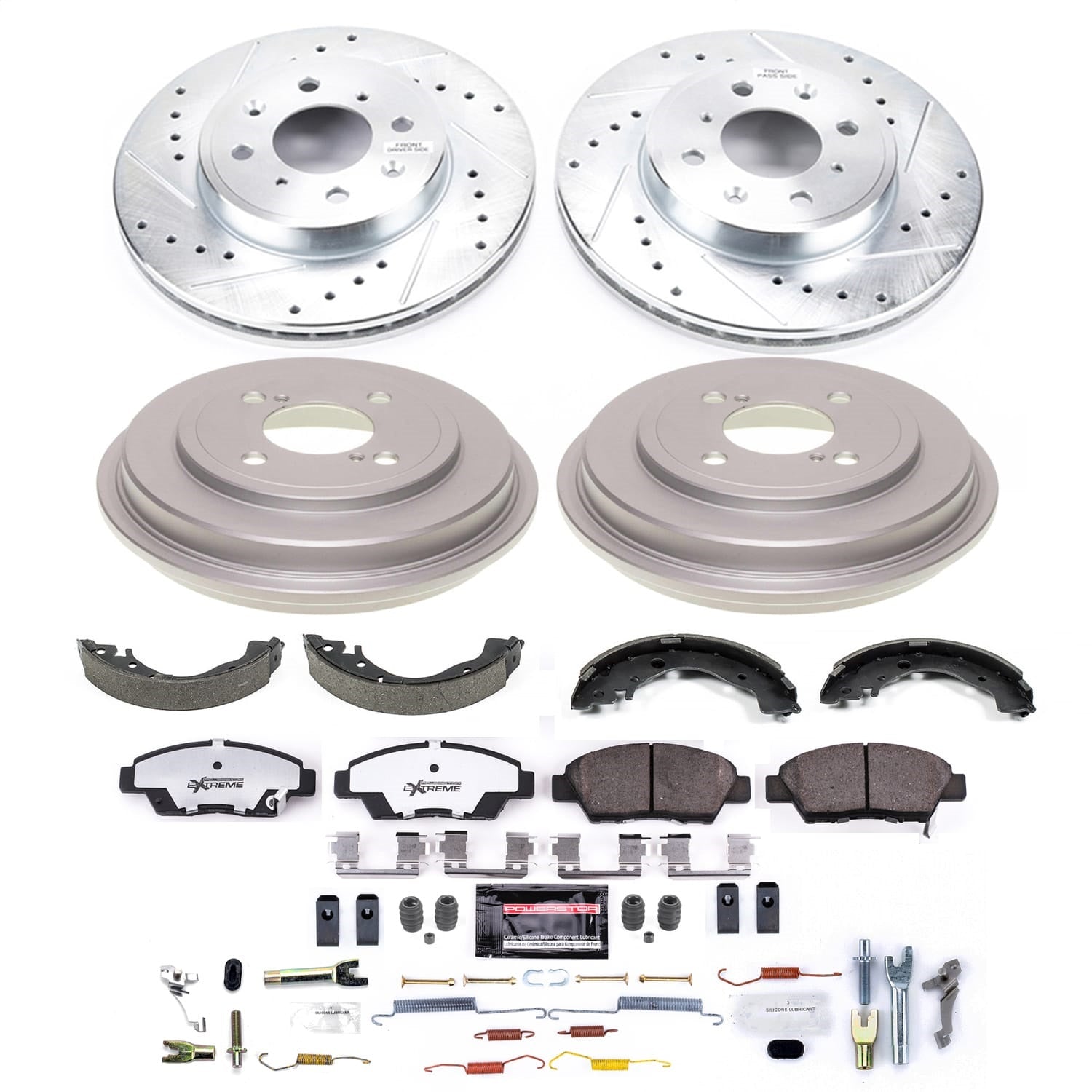 PowerStop Front and Rear Z26 Street Brake Kit | Honda Fit (15-20) (K15246DK-26)