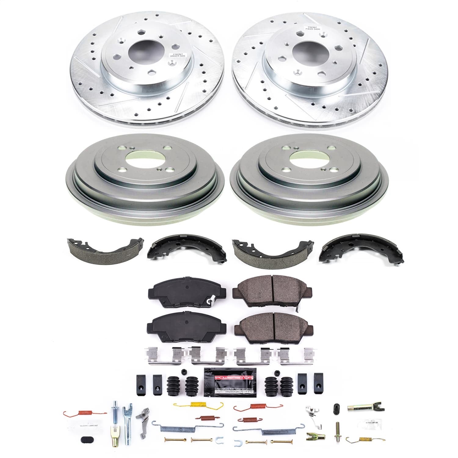 PowerStop Front and Rear Z23 Evolution Brake Kit | Honda Fit (15-20) (K15246DK)