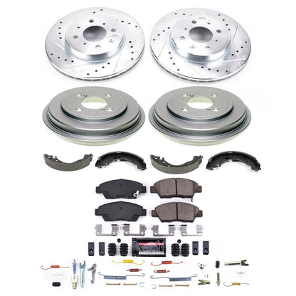 PowerStop Front and Rear Z23 Evolution Brake Kit | Honda Fit (15-20) (K15246DK)