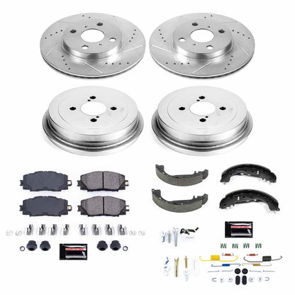 PowerStop Front & Rear Z23 Evolution Sport Brake Kit | Toyota Yaris (07-15) (K15249DK)