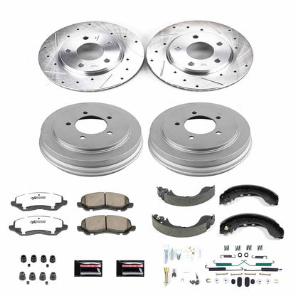 PowerStop Front & Rear Z26 Street Warrior Brake Kit | Dodge Caliber (07-12) (K15251DK-26)