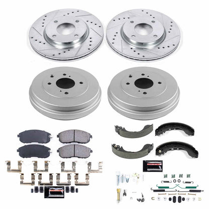 PowerStop Front & Rear Z23 Evolution Sport Brake Kit | Nissan Cube (10-14) (K15252DK)