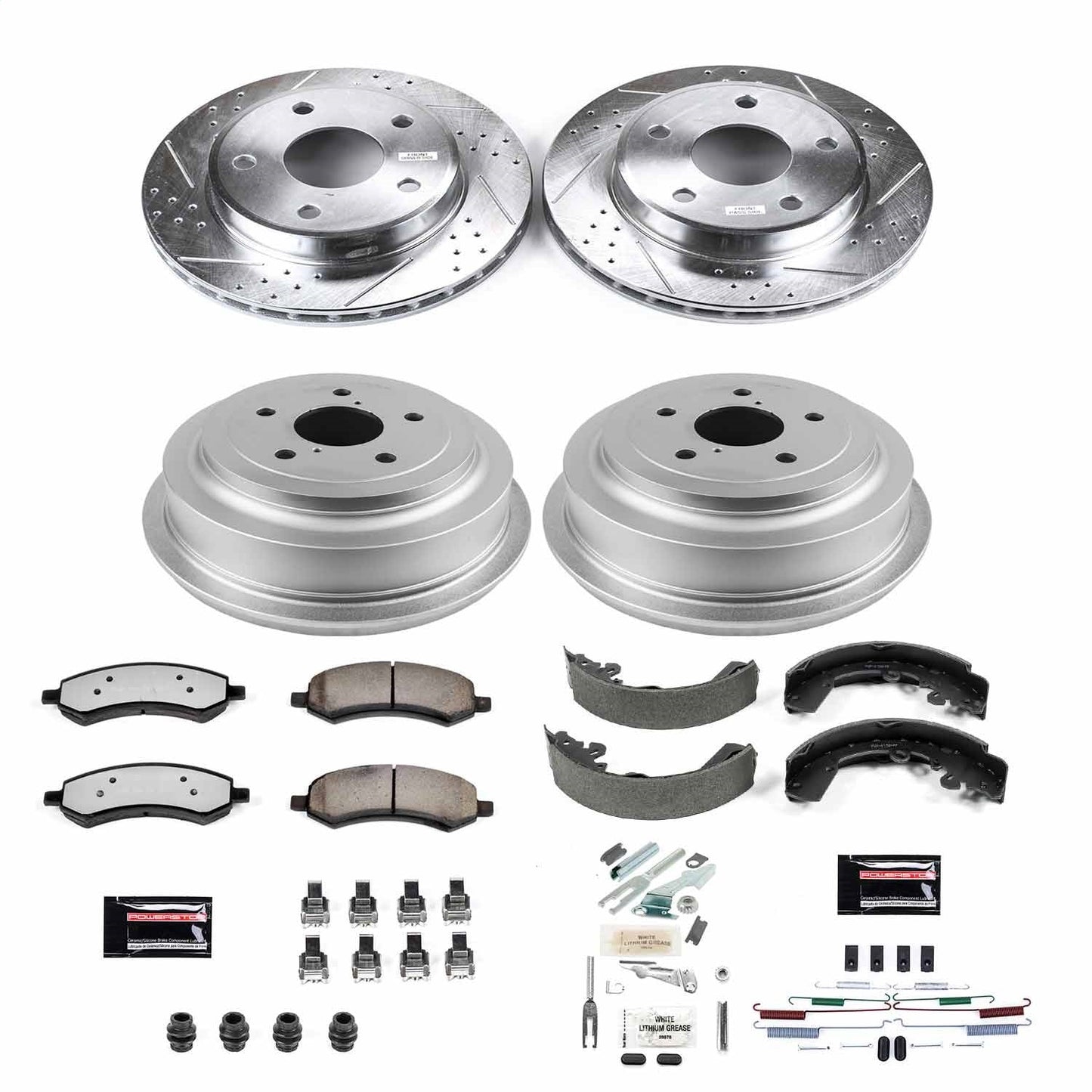 PowerStop Front & Rear Z36 Truck & Tow Brake Kit | Dodge Dakota (05-10) (K15254DK-36)