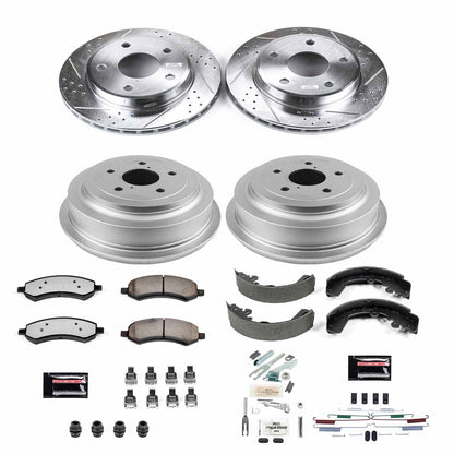 PowerStop Front & Rear Z36 Truck & Tow Brake Kit | Dodge Dakota (05-10) (K15254DK-36)