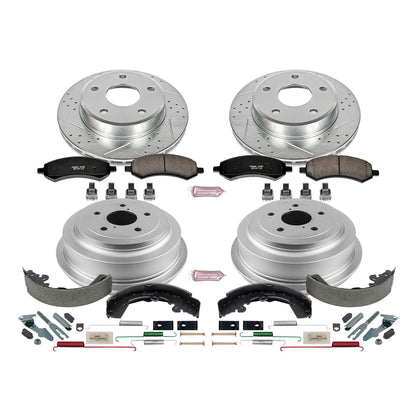 PowerStop Front & Rear Z23 Evolution Sport Brake Kit | Dodge Dakota (05-10) (K15254DK)